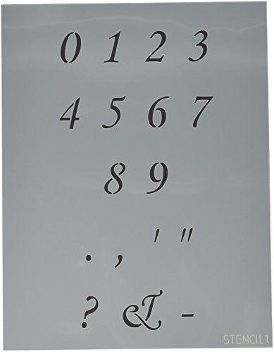 Stencil1 Corsiva Font Stencil 1" Alphabet Letters Painting Craft - size: 1" Letters