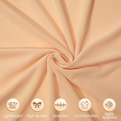 Horbaunal 4-Way Stretch Mesh Fabric by The Yard, Nude 1 Yard - color: Nude, size: 1 Yard