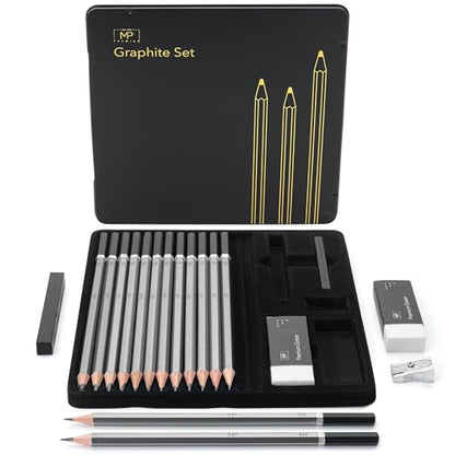 Mr. Pen- Drawing Sketching Pencil Set, 19 pcs, Graphite Pencils (10B-6H) - size: 19 Count