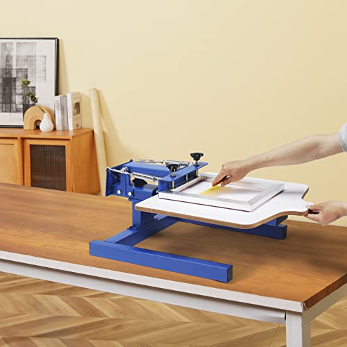 VEVOR Screen Printing Machine 1 Color 1 Station Silk Screen Printing Press - color: White