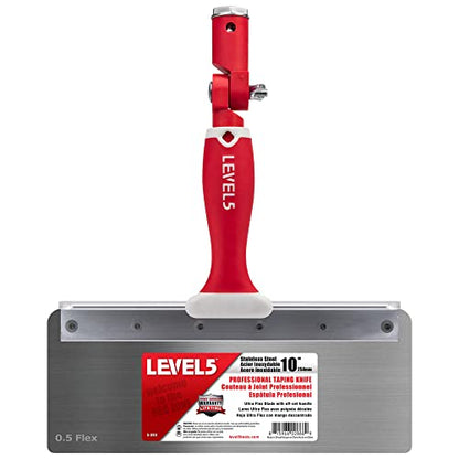 LEVEL5 10" Offset Knife, 0.5mm Stainless Steel FLEX Blade | Soft-Grip Handle | 5-383 - size: 10"