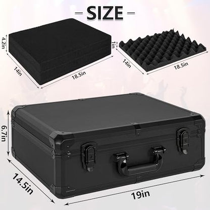 18 Inch Carrying Case with Customizable Pre-Diced Foam - size: 18.9x14.6x6.7 Inch