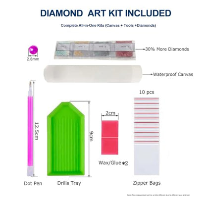 Tulips Diamond Art Kits for Adults,Colorful Flower Bouquet Diamond Painting - color: HS049-1