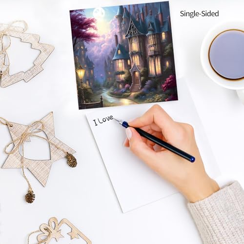 6x6" Cardstock Single Sided Scrapbooking,Craft Decorative Scrap Book Paper - color: 24sheets-Midnight Castle