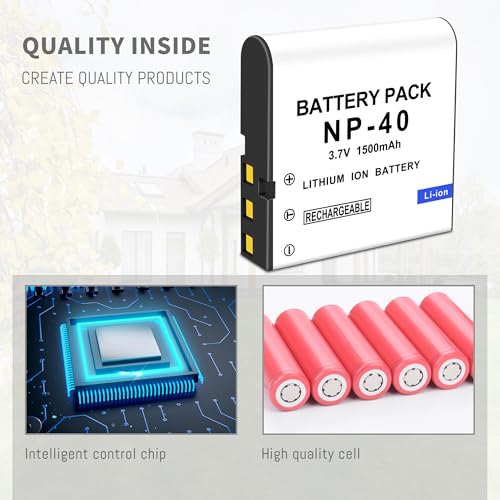 3Pack NP-40 Battery USB Dual-Channel Charger for Casio NP-40 Exilim EX-Z400