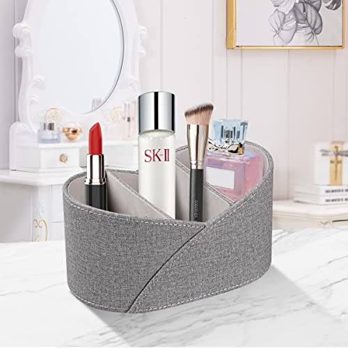 PU Leather TV Remote Control Holder,Pen Caddy/Cup,Art Supplies Organizer - color: Grey