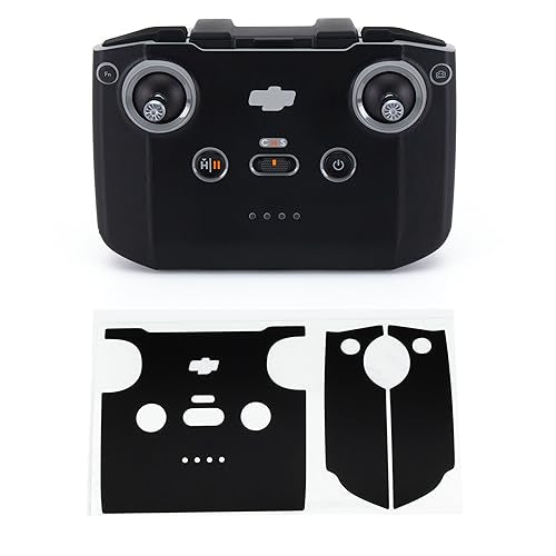 WRAPGRADE Skin Stickers Compatible with DJI RC-N2 (Stealth Black) - color: STEALTH BLACK