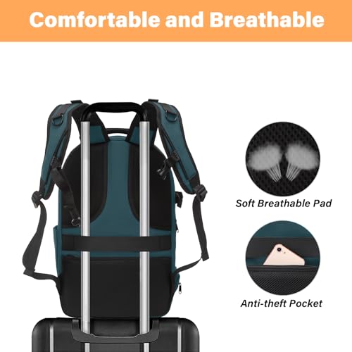 MOSISO Camera Backpack, Photography Camera Bag Waterproof Hardshell Case - color: Teal Green