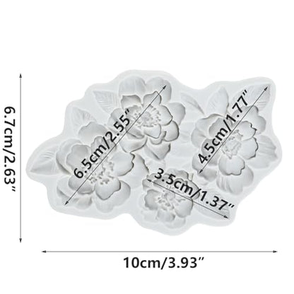 Flower Polymer Clay Molds Flower and Leaf Silicone Mold - color: Style J
