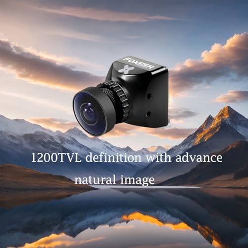 FPV Camera Foxeer Mini Cat 4, 1200TVL Super Starlight Night Vision Camera with 2.1mm Low Light Lens, OSD Menu Remote Control, Global WDR for RC FPV Racing Drone