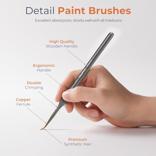 Nicpro 30 PCS Miniature Paint Brushes & Dry Brush, Model Paint Brush Set - size: 30 PCS