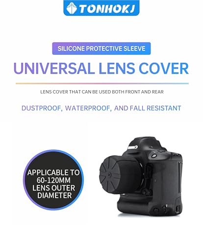 60–120mm Universal Camera Lens Cover for DSLR & Mirrorless Cameras, Flexible Front Lens Protector, Dustproof Scratch Resistant Lens Cap, 3 PCS - size: 3 PCS