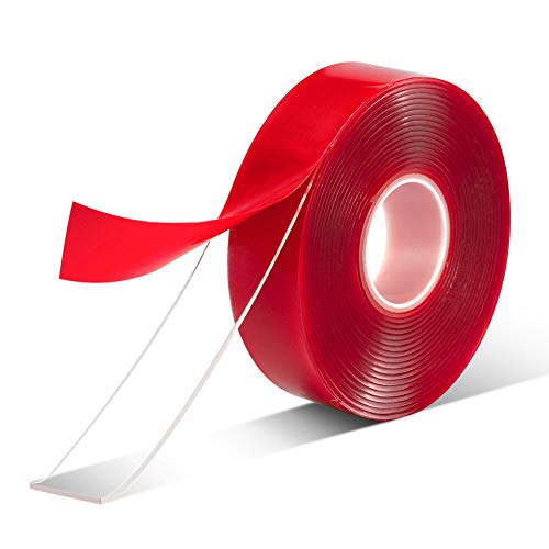 Double Sided Tape Heavy Duty, 3/4 in Clear Acrylic Mounting Tape, 10 ft - size: 3/4