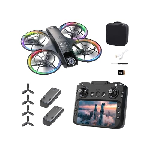 K200 Big Brushless Motor Drone, Screen Controlle, Two-batteries. - color: 2 batteries - Black