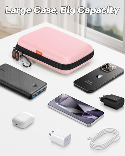 Gentle-Pink Hard Shell Carrying Case for External Hard Drive - color: Gentle-Pink