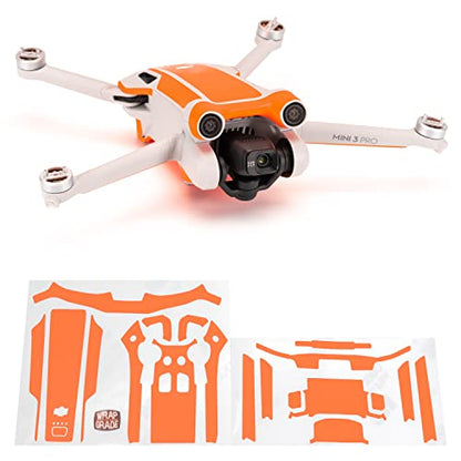 WRAPGRADE Skin Stickers Compatible with DJI Mini 3 Pro | Accent Color (NEON Orange) - color: Neon Orange
