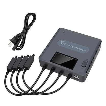 Hanatora LCD Display Battery Charger for DJI Air 2S,Mavic Air 2 Drone and Remote Controller, 6 in 1 Rapid Multi Parallel Charging Hub Accessories