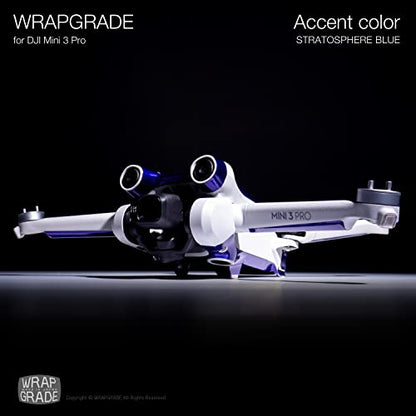 WRAPGRADE Skin Stickers Compatible with DJI Mini 3 Pro | Accent Color (Stratosphere Blue) - color: Stratosphere Blue