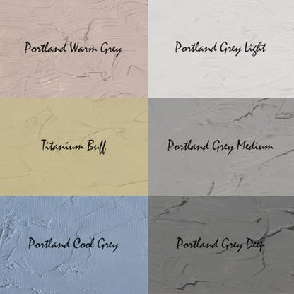 Gamblin Artist Oil Paint Set For Professionals - GREY SET - 37ml Tubes - color: Grey