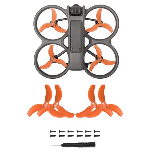 Avata 2 Propellers, 4Pcs Avata 2 Propellers Replacement, Low Noise Replacement Spare Blades Props for DJI Avata 2 Drone Accessories - color: Orange