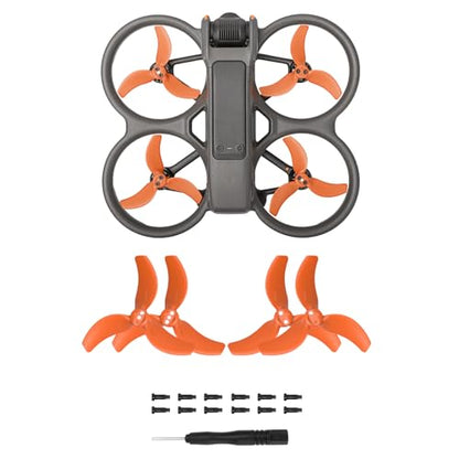 Avata 2 Propellers, 4Pcs Avata 2 Propellers Replacement, Low Noise Replacement Spare Blades Props for DJI Avata 2 Drone Accessories - color: Orange