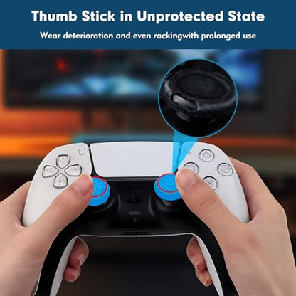 16Pcs Controller Thumb Grips Replacement for ps4/ps5, Silicone Joystick Caps, Anti-Slip Anti-Scratch Thumb Grips Caps Cover Analog Stick for Ps5/Ps4