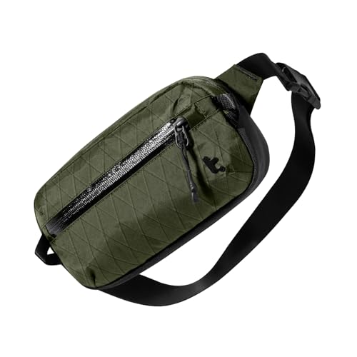 tomtoc 1.5L X-Pac Sling Bag with RFID Blocking Crossbody Pack for Men Women - color: X-Pac Olive, size: 1.5L