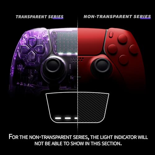 eXtremeRate Full Set Shell with Buttons Touchpad Cover Compatible with ps5 Edge Controller, Scarlet Red Replacement Decorative Trim Shell Front Back Plates Compatible with ps5 Edge Controller - color: Scarlet Red