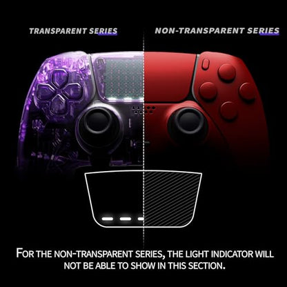 eXtremeRate Full Set Shell with Buttons Touchpad Cover Compatible with ps5 Edge Controller, Scarlet Red Replacement Decorative Trim Shell Front Back Plates Compatible with ps5 Edge Controller - color: Scarlet Red