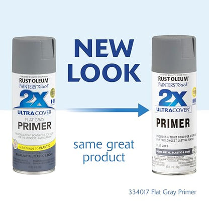 Rust-Oleum Painter's Touch 2X Spray Primer, Flat Gray - color: Gray, size: 12 fluid ounce (Pack of 1)