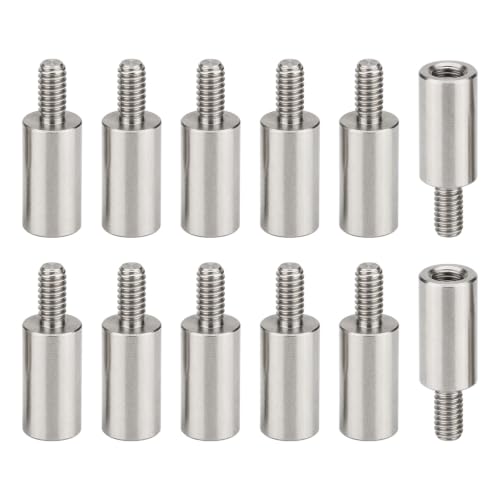 M2x10+4mm Standoff Extension Posts Screws Stainless Steel 12 Pcs - size: M2x10+4mm