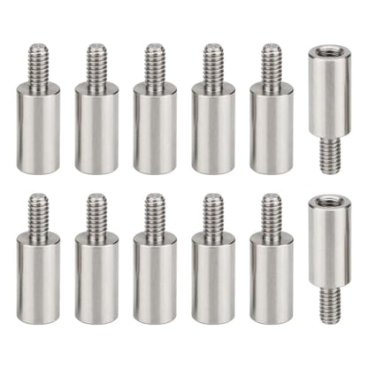 M2x10+4mm Standoff Extension Posts Screws Stainless Steel 12 Pcs - size: M2x10+4mm