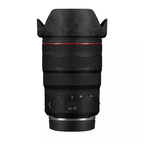 for Canon RF 24-70mm F2.8L is Lens Skin Camera Vinly Wrap Flim Full Body Decorative Sticker Cover Decal 24-70 2.8(Triangle Black) - color: Triangle Black
