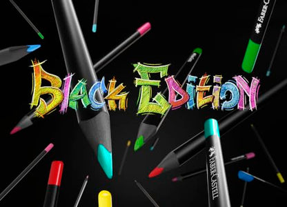 Faber-Castell Black Edition Colored Pencils, 100 Count, Storage Sleeve