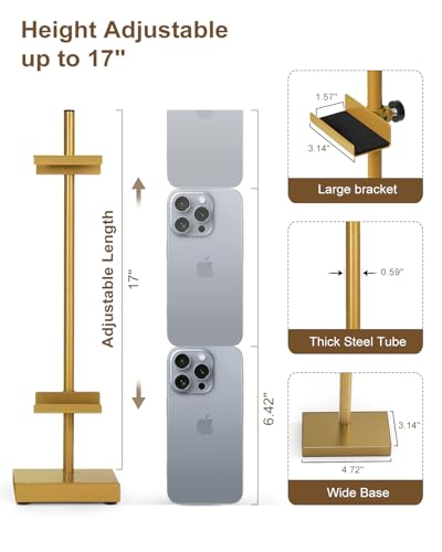 Adjustable Tabletop Easel Stand, Gold 17" H Easels for Display - color: Gold 4Pack