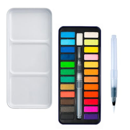 Watercolor Paint Set, Portable Travel Palette for Painting and Sketching