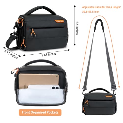 MOSISO Small Camera Bag for Photographers, Camera Shoulder Bags, Black - color: Black