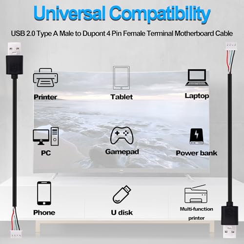 USB A Male to XH2.54 4Pin Motherboard Connector Converting Cable 30cm - style: Male