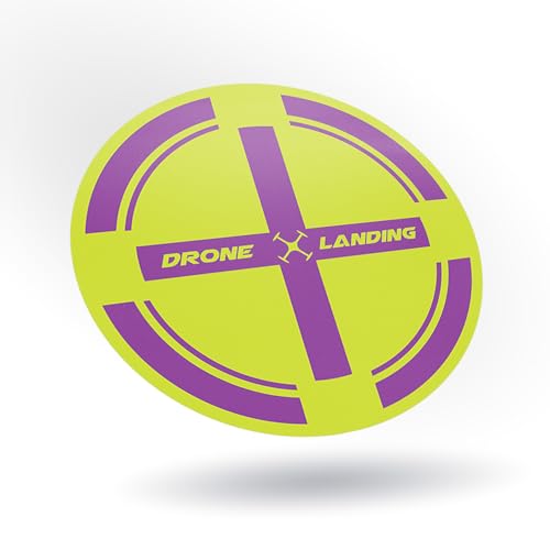 Drone Landing Pad Case Decal Sticker – 5.5" Vinyl – Choose Color/Design – FPV & DJI Case Marker – Weatherproof UV-Printed by KCD (Classic Circle, Purple/Green) - color: Purple/Green, style: Classic Circle