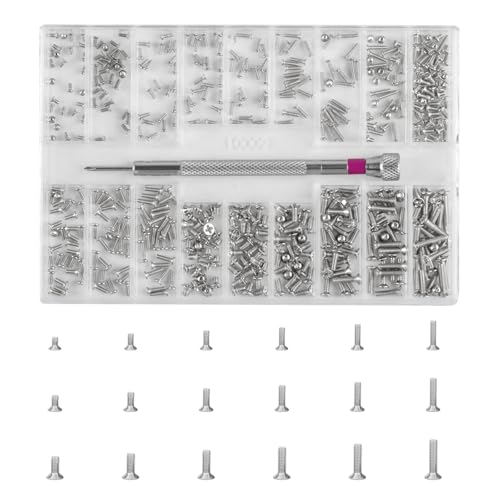 500 Pcs Micro Screw Repair Kit M1.2 M1.4 M2 Self Tapping Tiny Screws