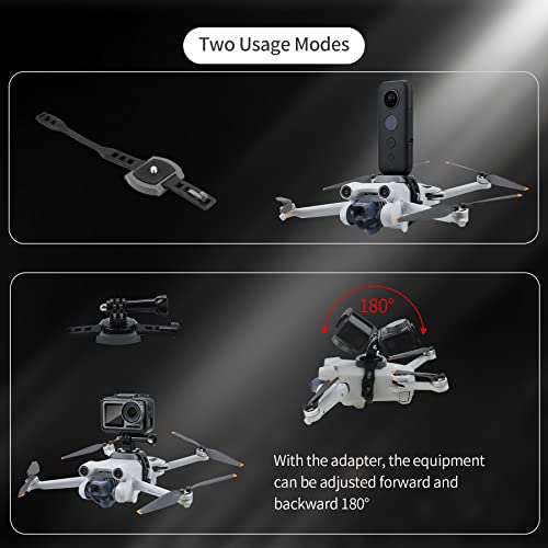 Hanatora Camera Expansion Mount Holder with Adapter for DJI Mini/Mavic Drone, Sports Cameras Connector Bracket Accessories