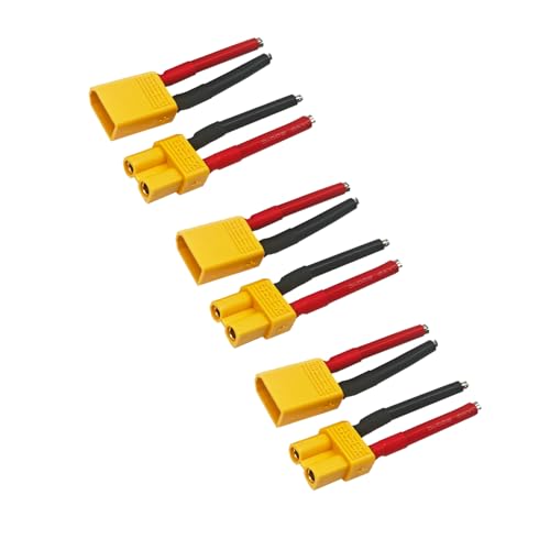 3 Pairs XT30 Pigtail,XT30 Wire XT30 Plug Male and Female Connector - size: 14AWG XT30