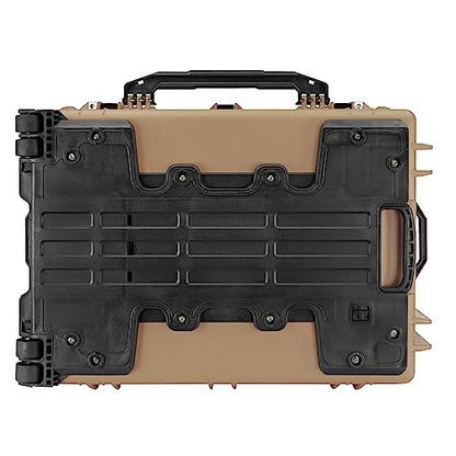 Eylar 31.5" X-Large Protective Roller Hard Case for Cameras, Drones, Tools, and AV Equipment with IP67 Waterproof, Shock Resistant, and Customizable Foam Inserts (Tan FDE) - color: Tan