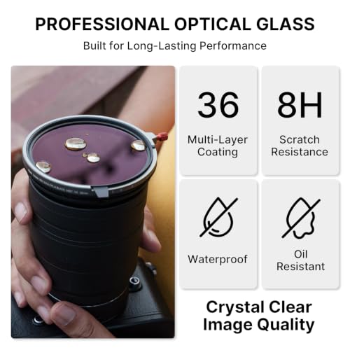 Kase 72mm Variable ND Filter ND1.5-8 Stops + CPL + Black Mist 3-in-1 Lens - size: 72mm