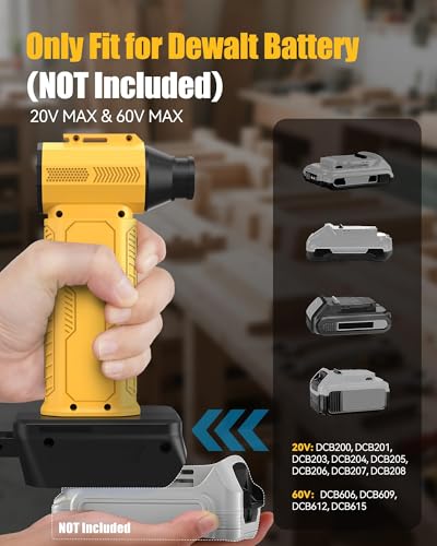 Compressed Air Duster, 130,000RPM Ultra-Powerful Electric Air Duster - color: Yellow