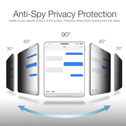 BoxWave Screen Protector Compatible with DJI Smart Controller - ClearTouch Anti-Glare Privacy (2-Pack), Privacy Screen Protector Flexible Film Anti-Glare