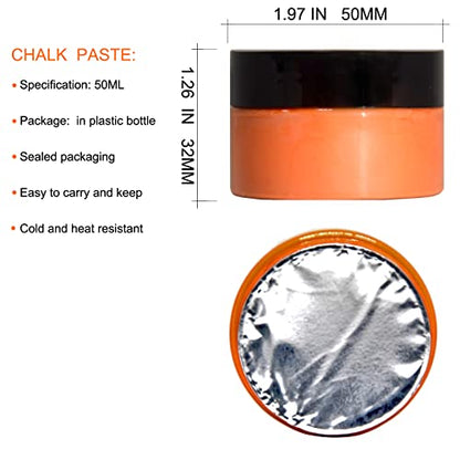 Chalk Stencils Paste Self-Adhesive Screen Ink, Reusable Screen Paste Transfer Tool, 2 Cans of Chalk Ink and 2 Screen Printing Squeegees. - color: 2 colors Jars Chalk Paste With 2 Pcs Tool