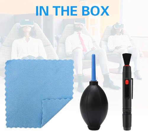 Cleaning Tools Compatible with Vision Pro, Quest 3, Quest 2, Rift S, HTC Vive, PS4 VR Headset, Drone, Cameras, Optical Lens, Lens Cleaning Kit