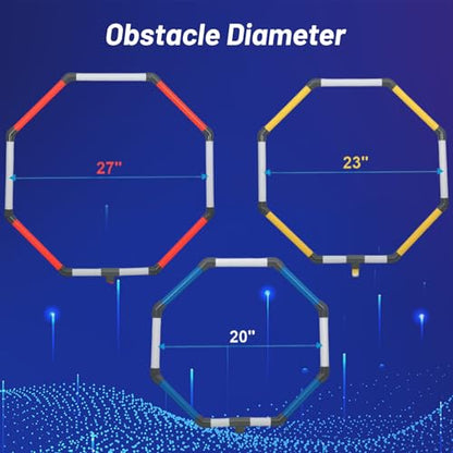 Drone Obstacle Course Gate Kit - 3 Different Sizes FPV RC Racing Game Loop Gates, Easy to Build & Carry Competition Set for Kids & Adults