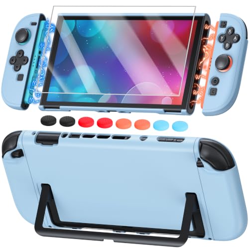Switch 2 Cover Case&Screen Protector, FYOUNG Dockable Shell for Nintendo 2 - color: Light Blue, size: 7.9Inch Switch 2